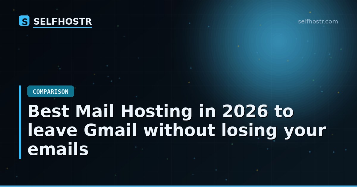 Best Mail Hosting in 2026 to leave Gmail without losing your emails