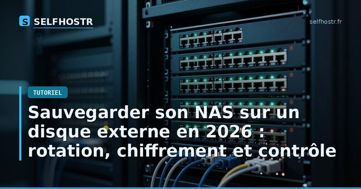 Backup Your NAS to an External Drive in 2026: Rotation, Encryption and Control